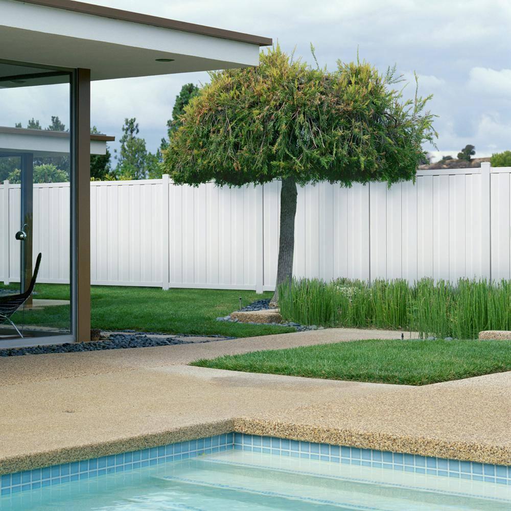 Bridgeport 6 ft. H x 6 ft. W White Vinyl Privacy Fence Panel