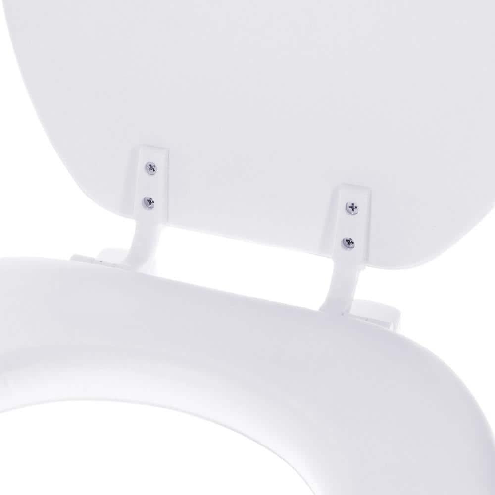 Ginsey Round Soft Cushion Toilet Seat, White