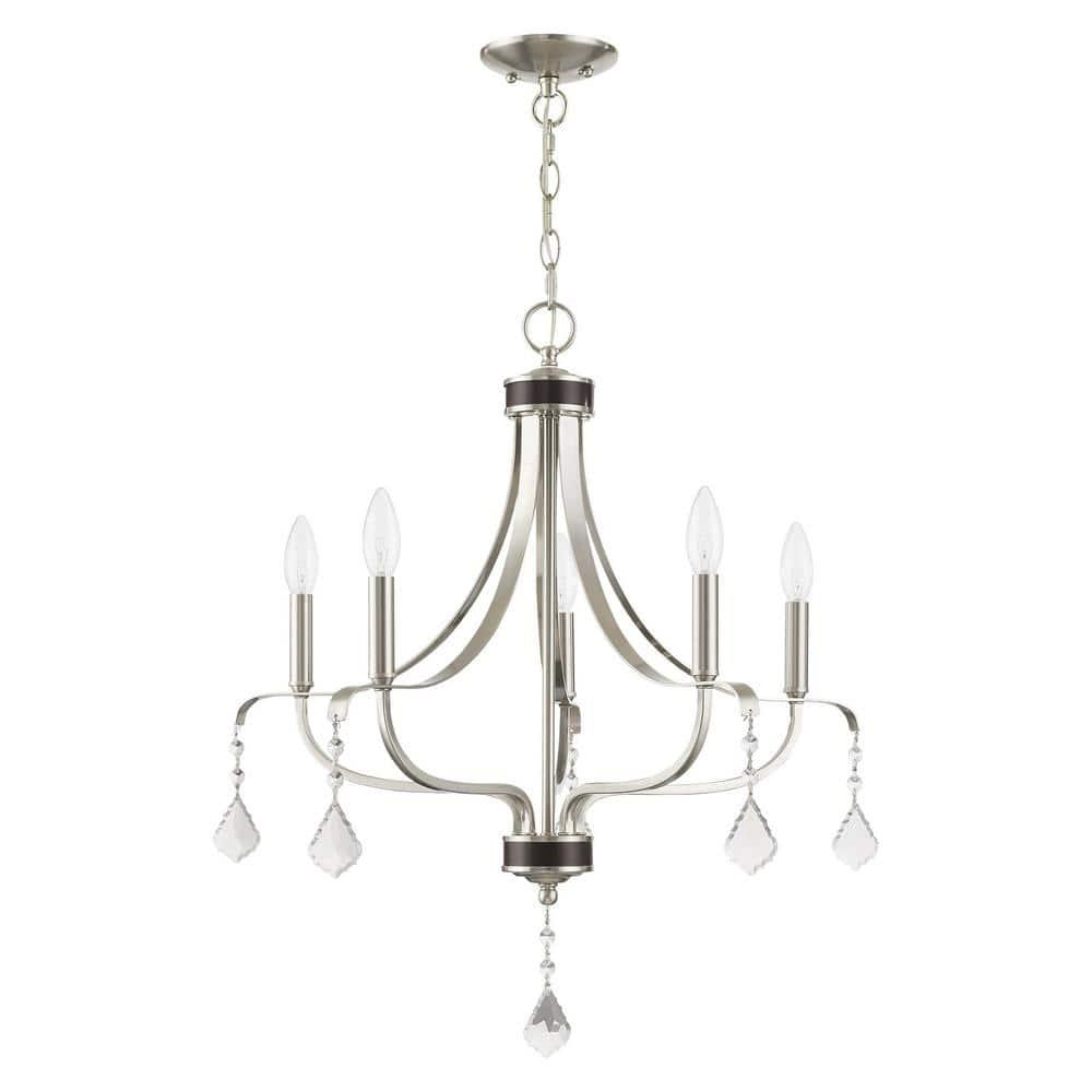 Livex Lighting Laurel 5 - Light Chandelier in  Brushed Nickel