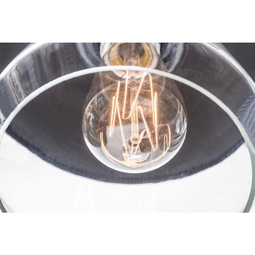 Globe Electric Oil Rubbed Bronze Vintage Pendant, 3-Lights, with Clear Glass Shades, 64845