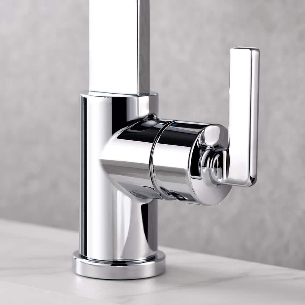 Single Hole Bathroom Faucet with Drain Assembly