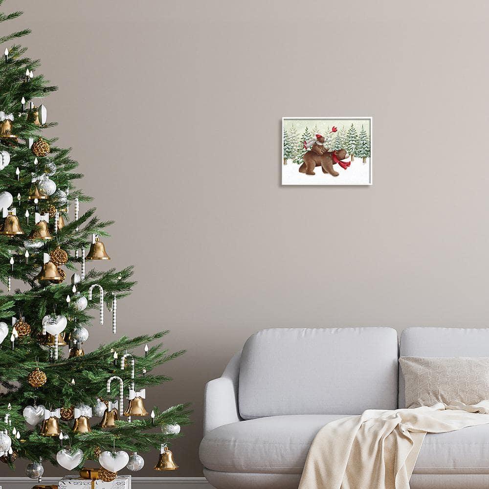 Ba-807-Framed " Bears In Snowy Scene " by Emma Leach