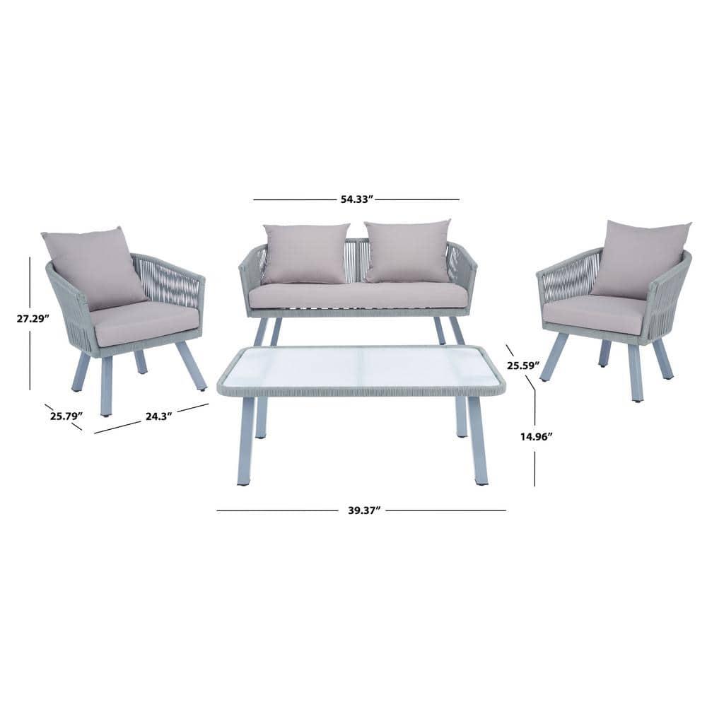 Highland Dunes Oropeza 4 - Person Patio Conversation Sets with Cushions