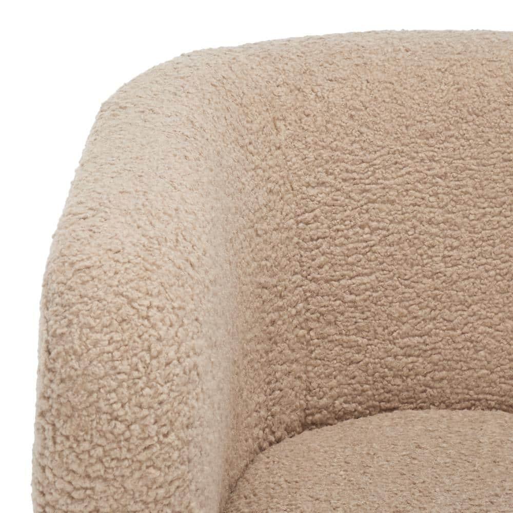 SAFAVIEH Couture Sammie Modern Boucle Solid Accent Chair, Light Brown