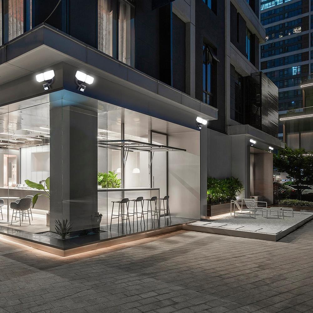 30-Watt 180-Degree Black Motion Activated Outdoor Integrated LED Security Flood Light with PIR Dusk to Dawn Sensor