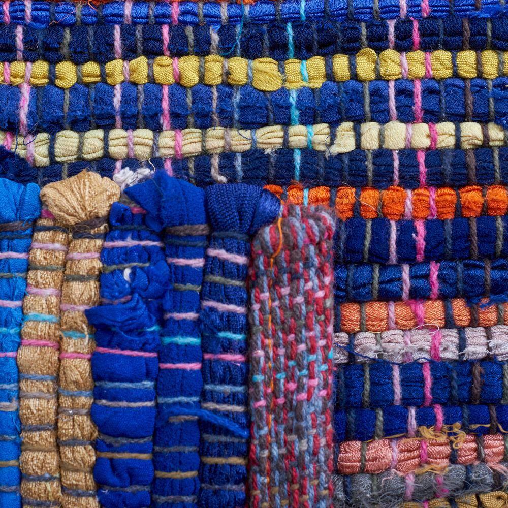 Fales Rag Rug Hand Woven Cotton Striped Rug