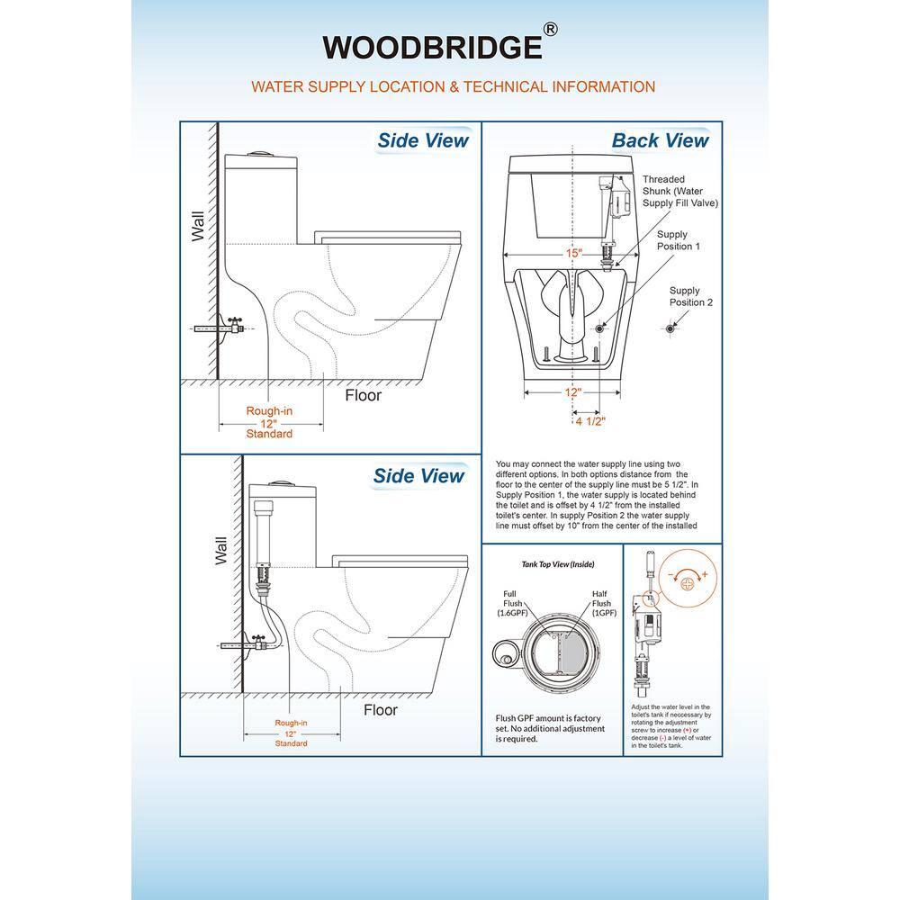 1.28 GPF Elongated ADA Height One Piece Dual-Flush Toilet with Soft-Closing Seat,MAP Flushing 1000G