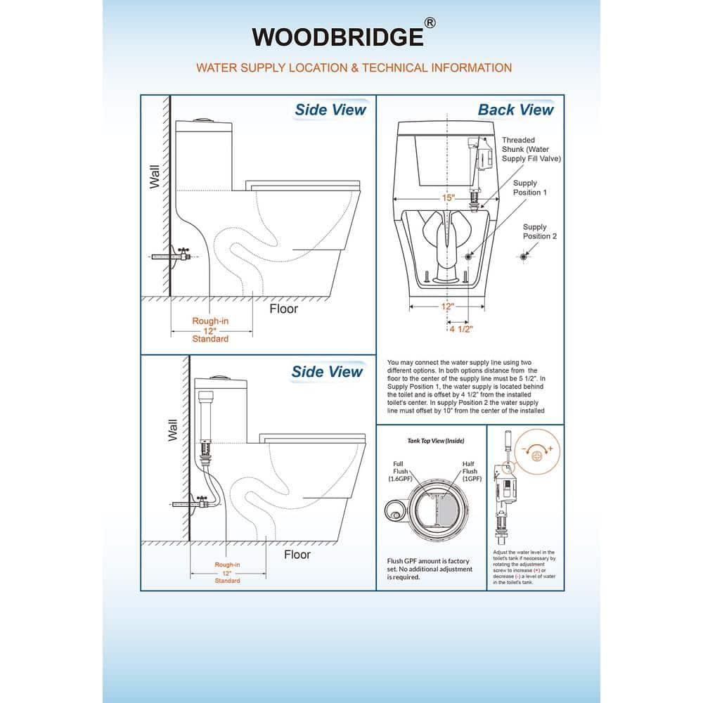 1.28 GPF Elongated Comfort ADA Height One Piece Dual-Flush Toilet with Soft-Closing Seat,MAP Flushing 1000G