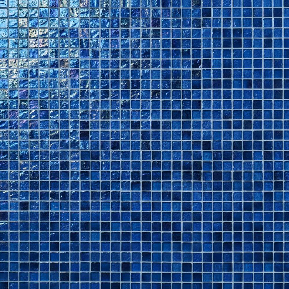 Speckle 11.73" x 11.73" Iridescent 1" Squares Glass Mosaic Wall Tile (0.95 Sq. Ft. / Sheet)