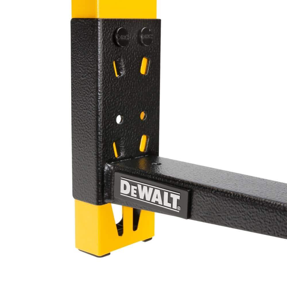 DEWALT 36 in. H X 12 in. D Wall Mount Cantilever Rack/Garage Wall Shelf with 9-Brackets, Black/Yellow