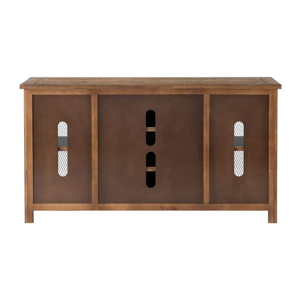 Chesapeake Solid Wood TV Stand Natural Brown Finish - Martin Svensson Home