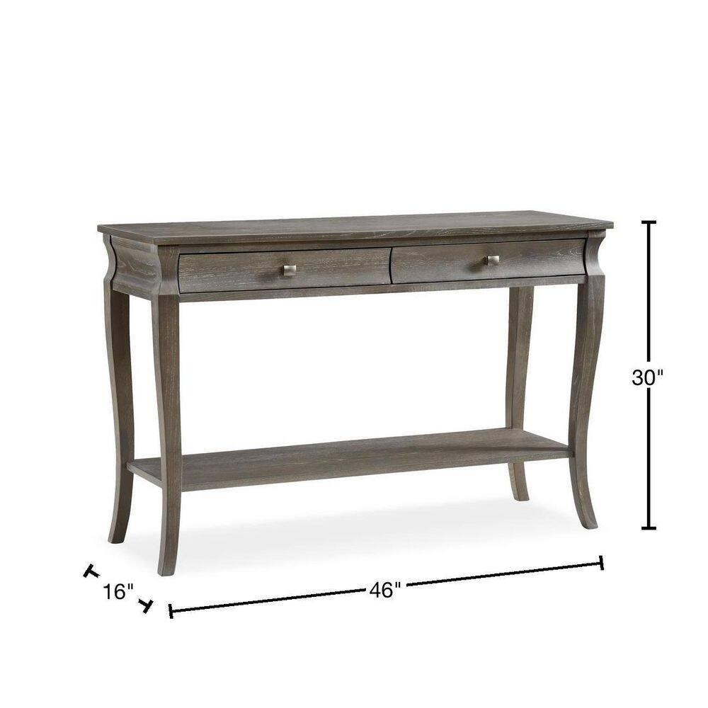 Leick Home Luna Two Drawer Sofa Table, Gray Wash