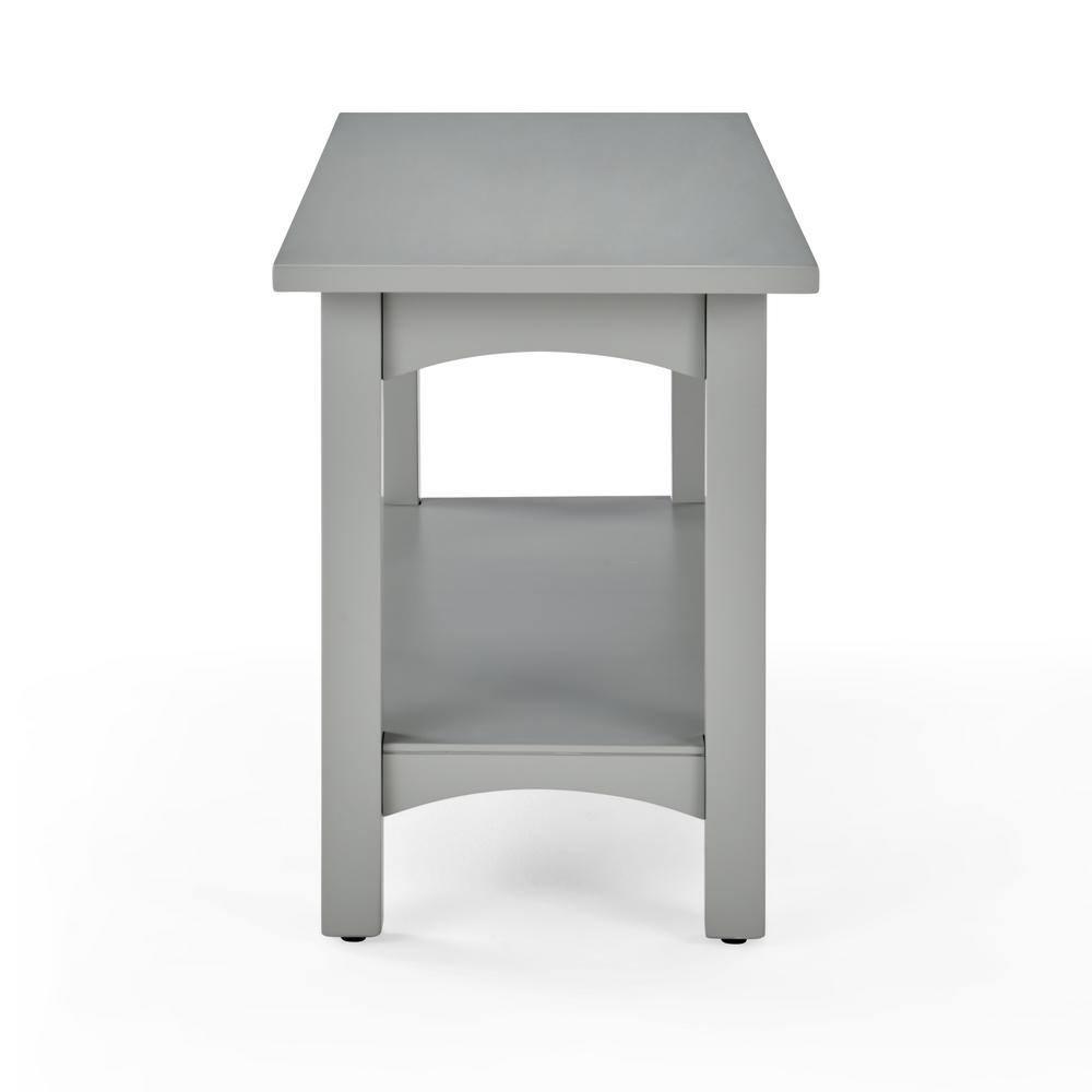 Alaterre Craftsbury 36 in. Sturdy Pine Wood Entryway Bench, Open Design Accent Furniture, Gray