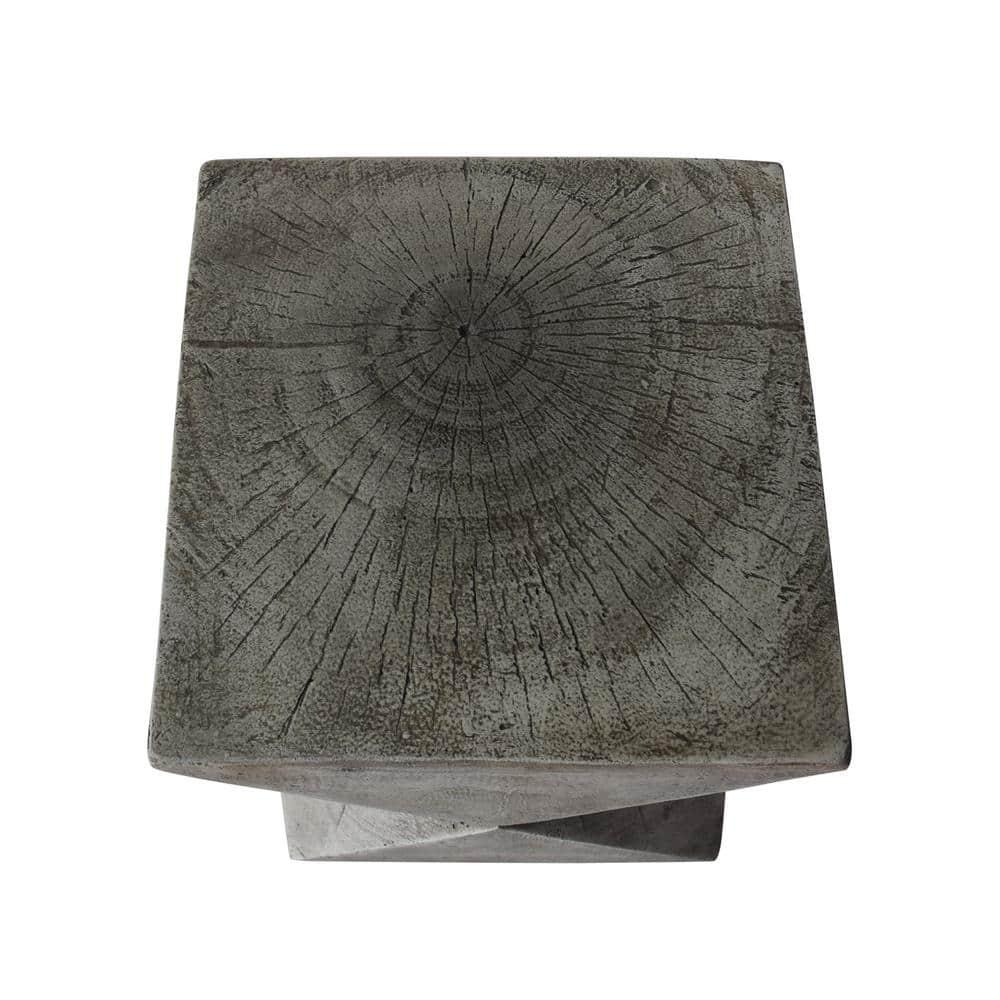 Noble House Waylon Modern Light Weight Concrete Outdoor Accent Table in Gray