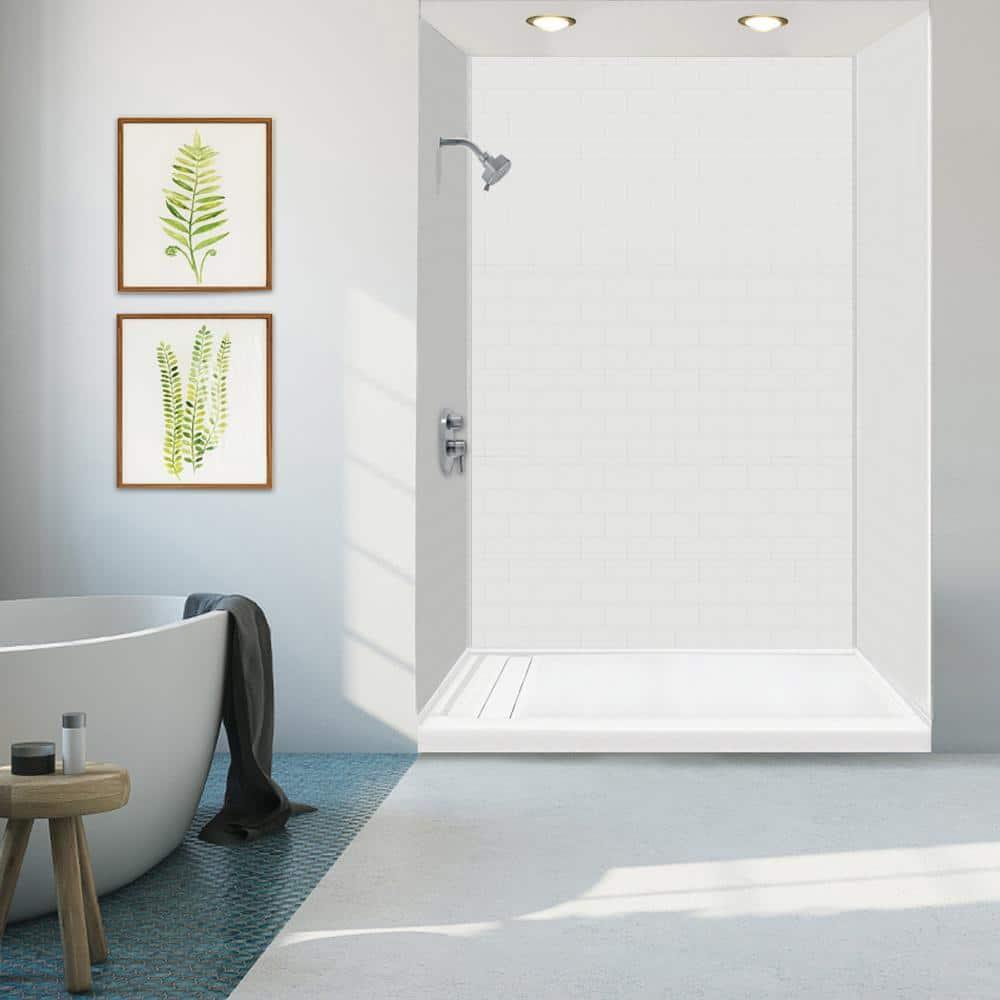 Transolid FLU6032L-31 60'' W 32'' D Rectangular Single Shower Base
