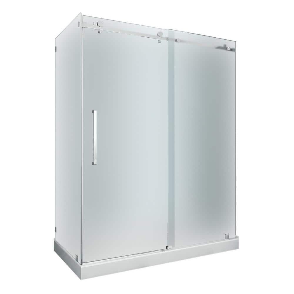 Moselle 60" x 77.5" Rectangle Sliding Shower enclosure with Base Included