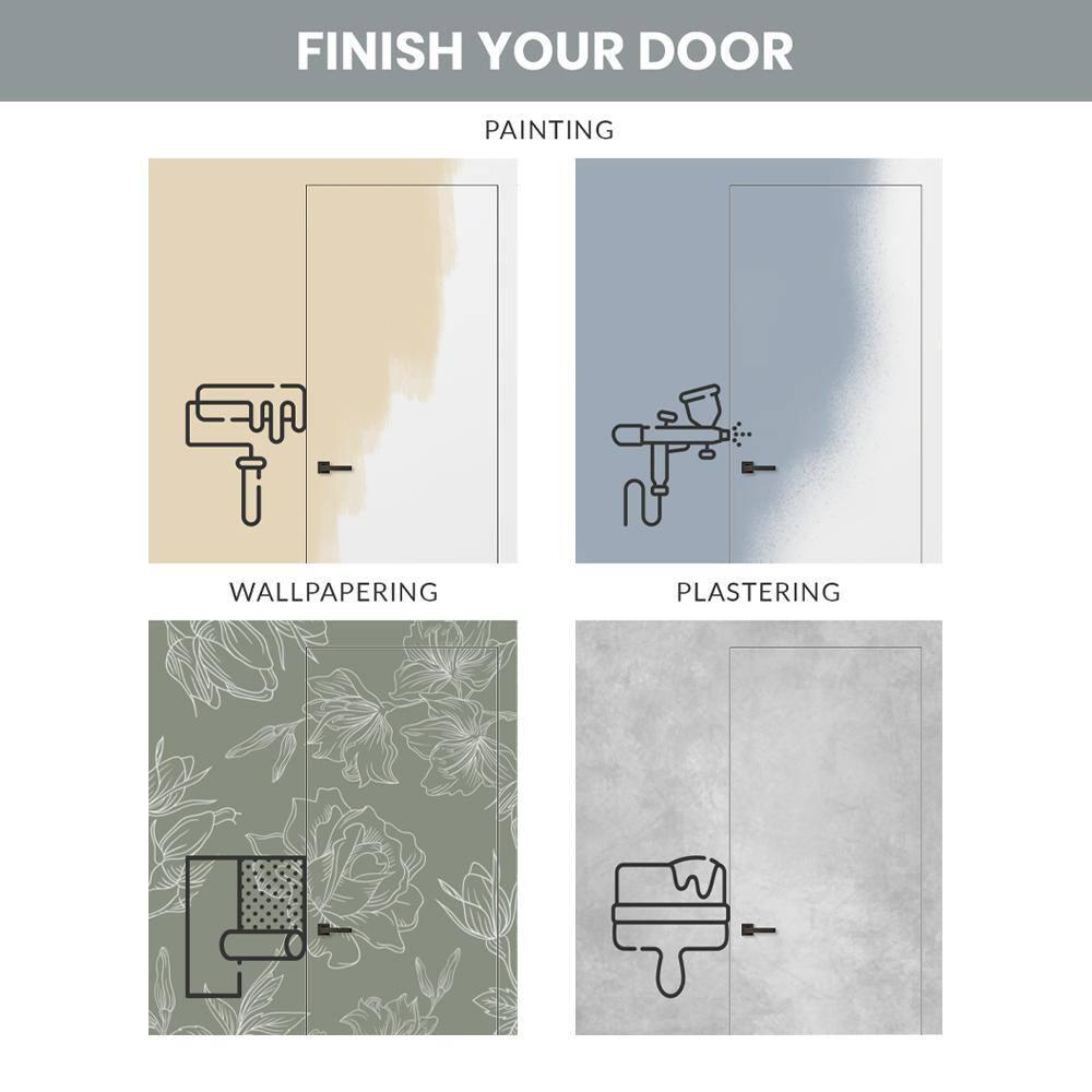 Belldinni Invisible Frameless Door Manufactured Wood Solid Core Regular Interior Door