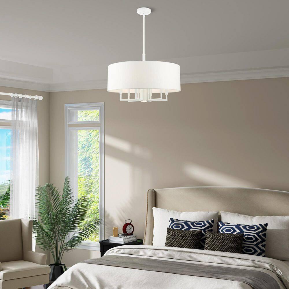 Moonlighter 7 Light Metal Dimmable Drum Chandelier