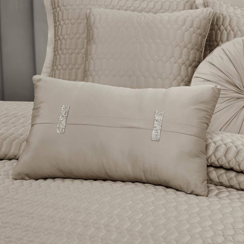 Five Queens Court Blanchard Brilliance Quilted Boudoir Decorative Throw Pillow