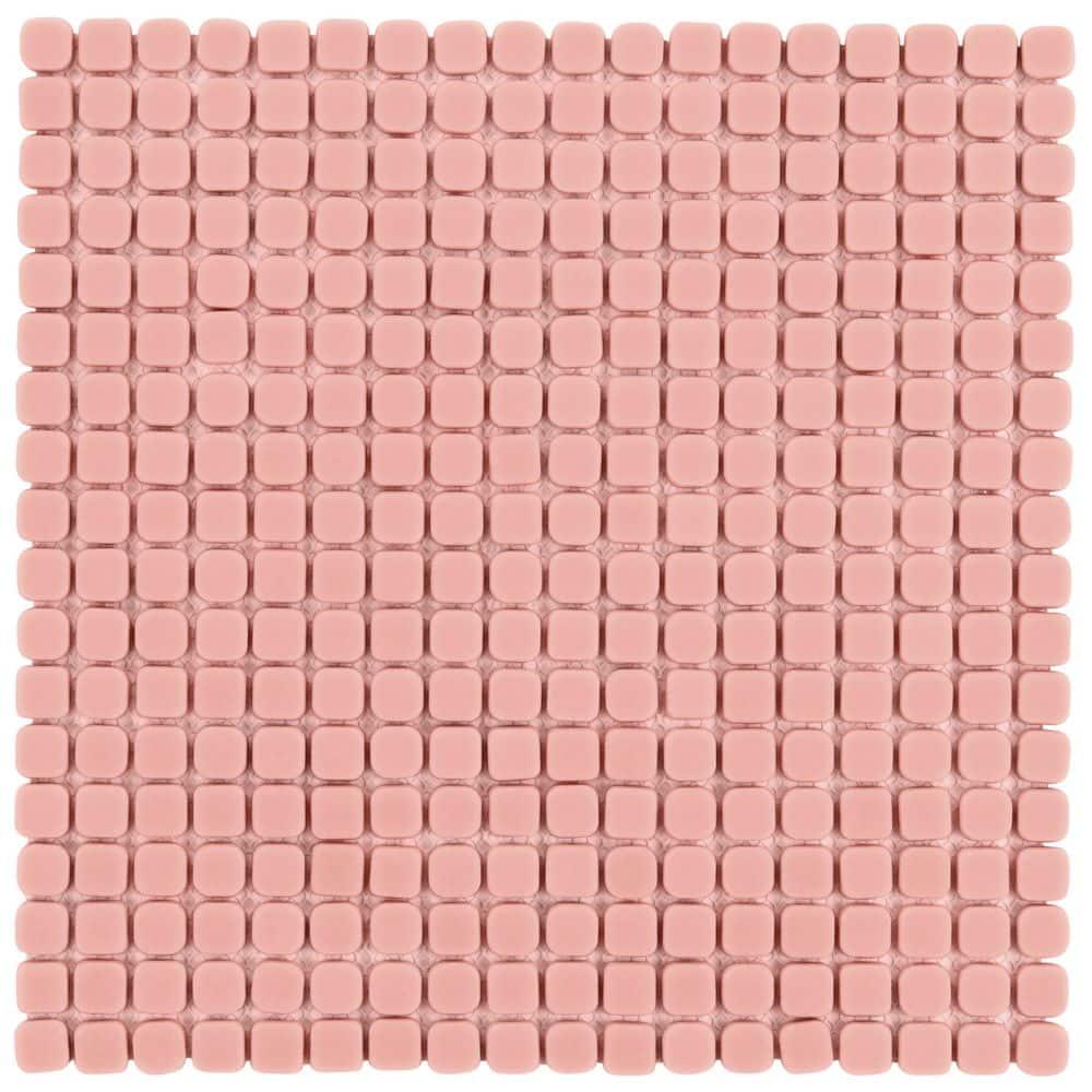 Vetro 11.96 In. X 11.96 In. Mini Square Frosted Glass Mosaic Floor And Wall Tile (13.44 Sq. Ft. / Case)