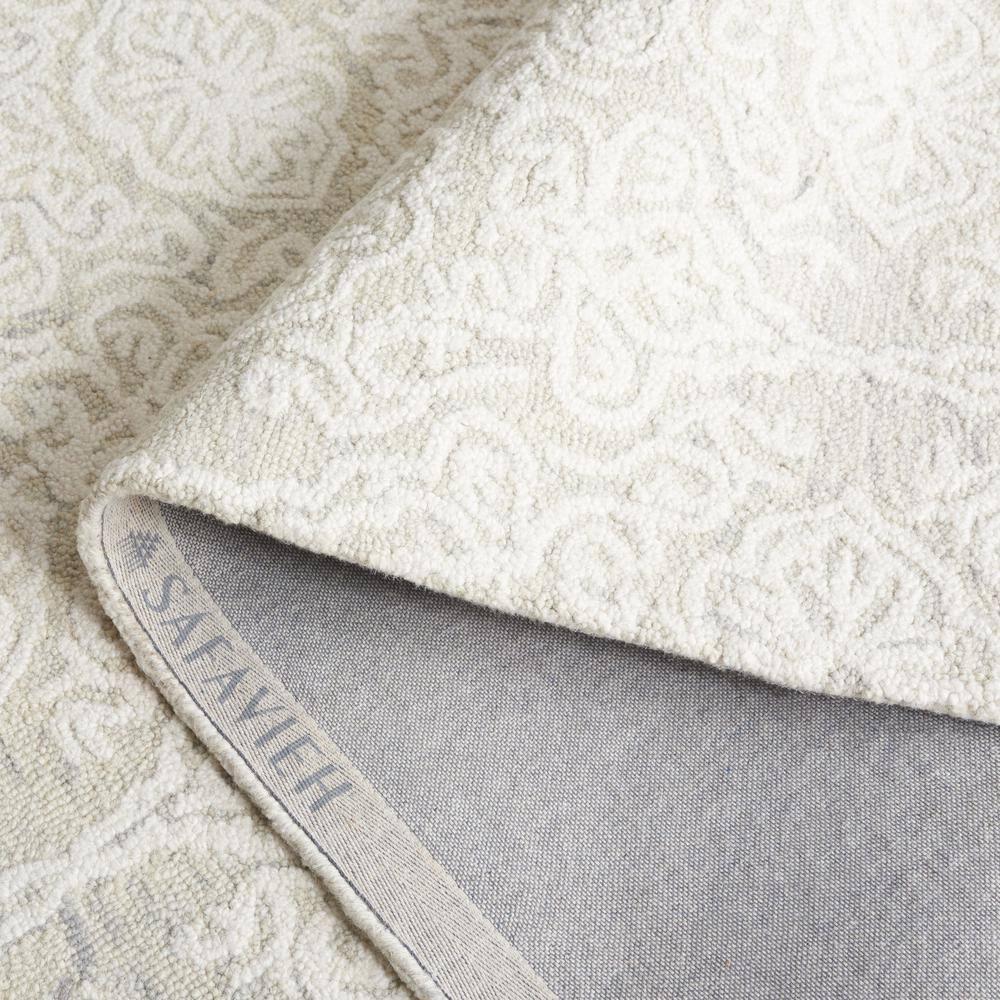 Blossom BLM112 Hand Tufted Indoor Area Rug - Silver/Ivory - 8'x10' - Safavieh