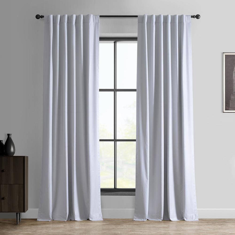 Exclusive Fabrics  Essential Polyester Solid Blackout Curtains - Thermal Insulated Window Curtains Rod Pocket (Single Panel) 50 X 108 - Off White