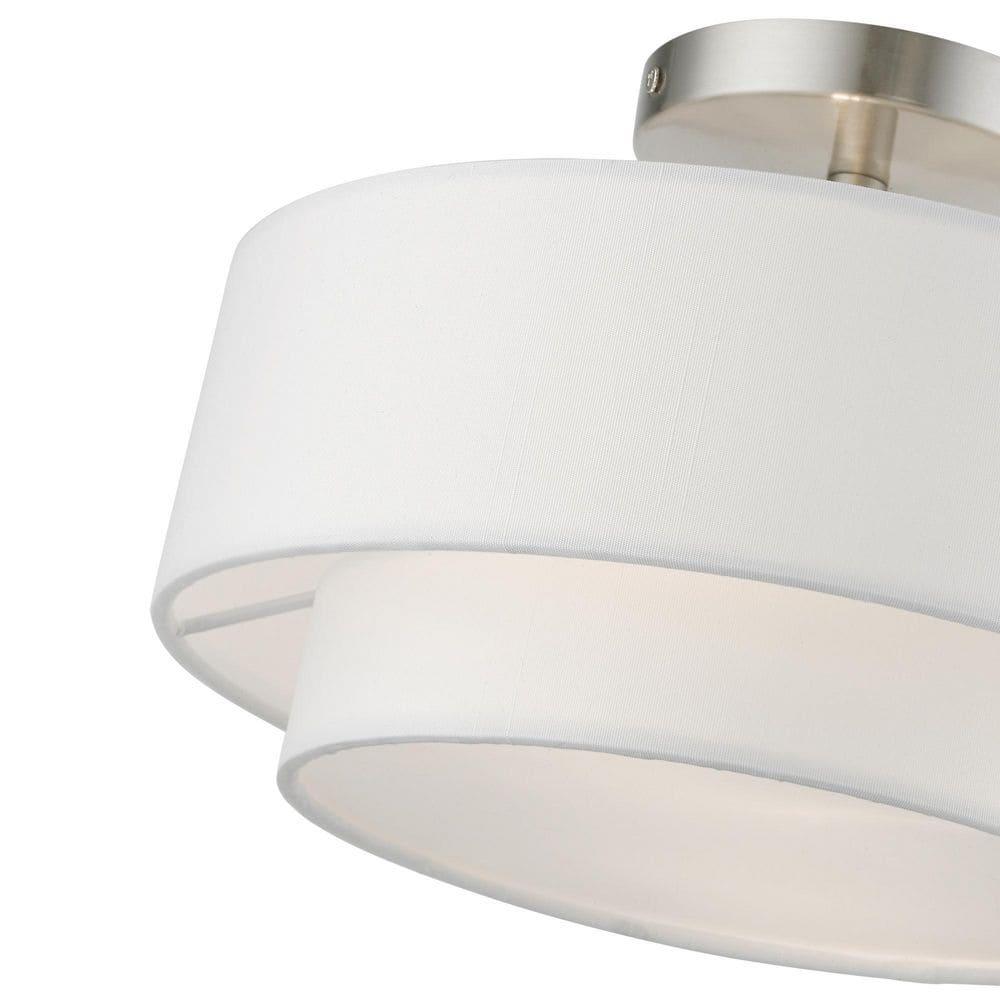 Livex Lighting Meridian 2 - Light Semi-Flush Mount in  Brushed Nickel