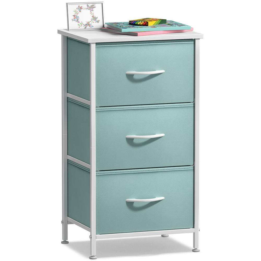 Sorbus Sorbus 3 Drawers Nightstand with Steel Frame and Wood Top