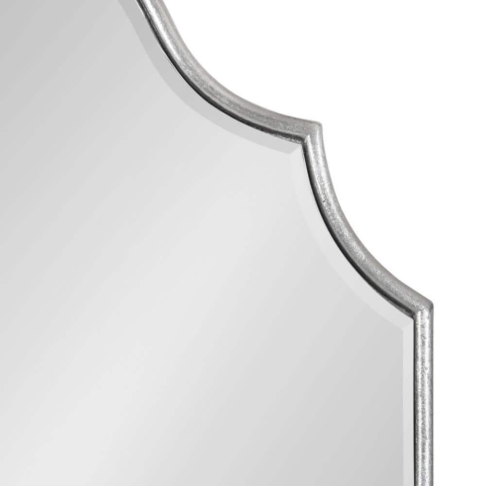 Kate and Laurel Leanna Framed Arch Wall Mirror, 20x30, Silver