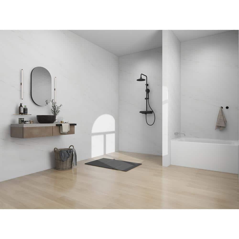 Alcove Soaking Skirt Bathtub with Overflow and Drain