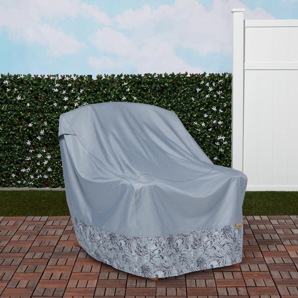 Classic Accessories for Vera Bradley Water-Resistant Adirondack Patio Chair Cover, 32 x 34 x 32 Inch, Rain Forest Toile Gray KEF16