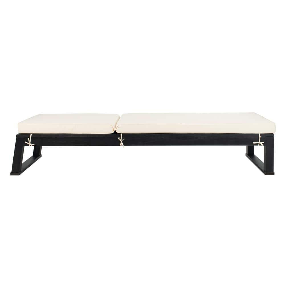 Solano Sunlounger - Outdoor - PAT7024 - Black/Beige -Safavieh