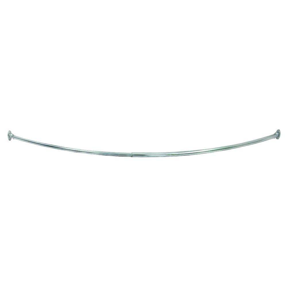 Design House  63" Adjustable Curved Fixed Shower Curtain Rod