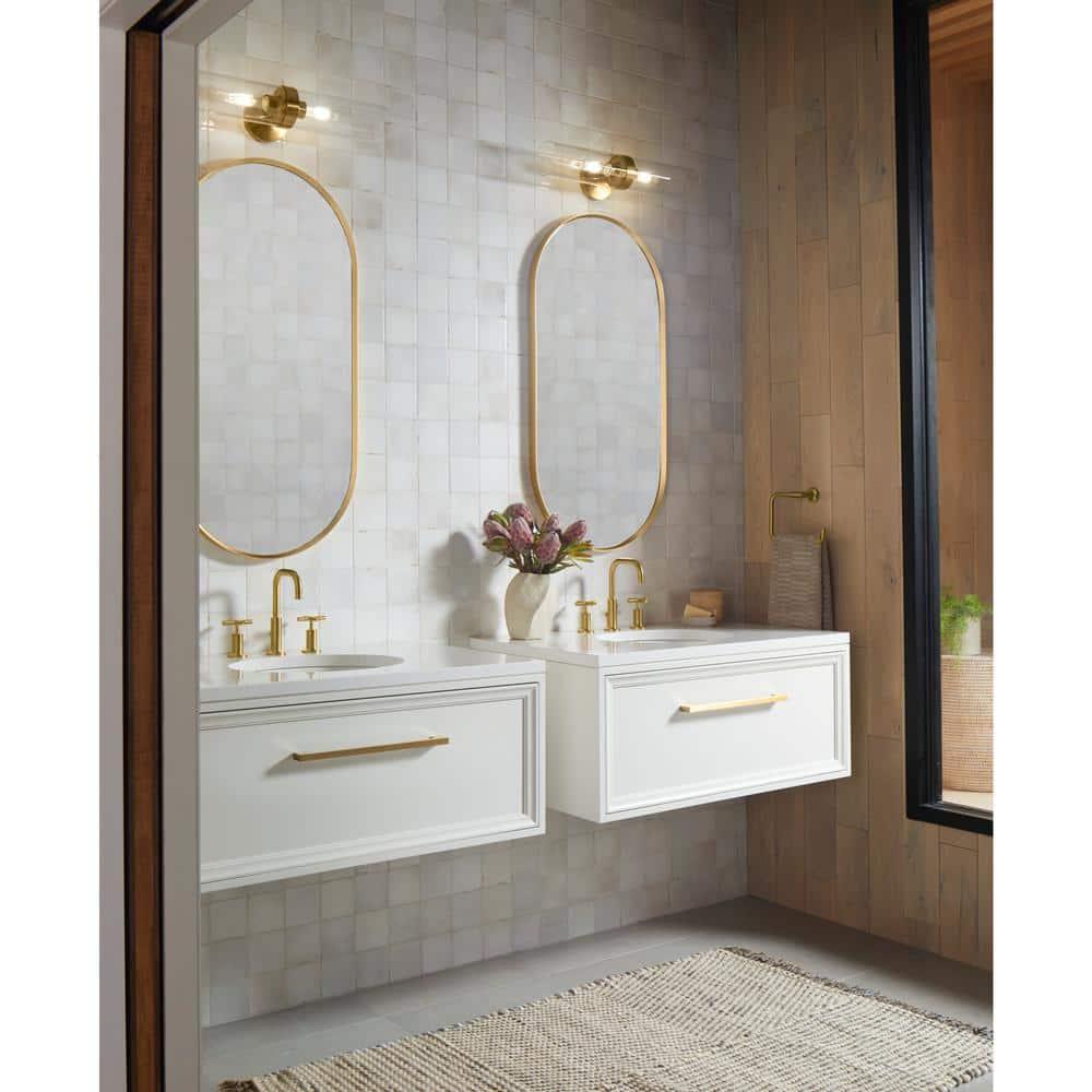 Purist™ 2 Light Indoor Bathroom Vanity Light Fixture, UL Listed