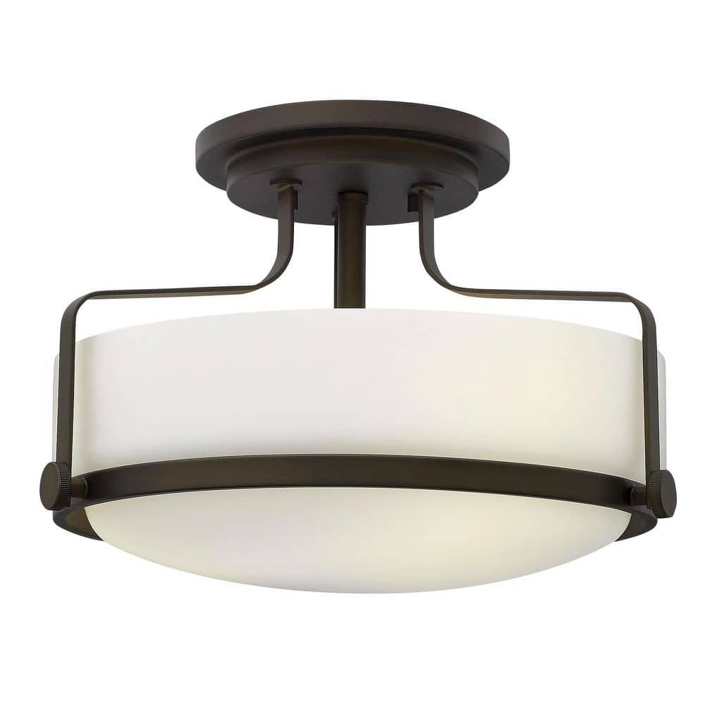 Harper 14.5-in 3-Light Semi-Flush Mount Retro Ceiling Light
