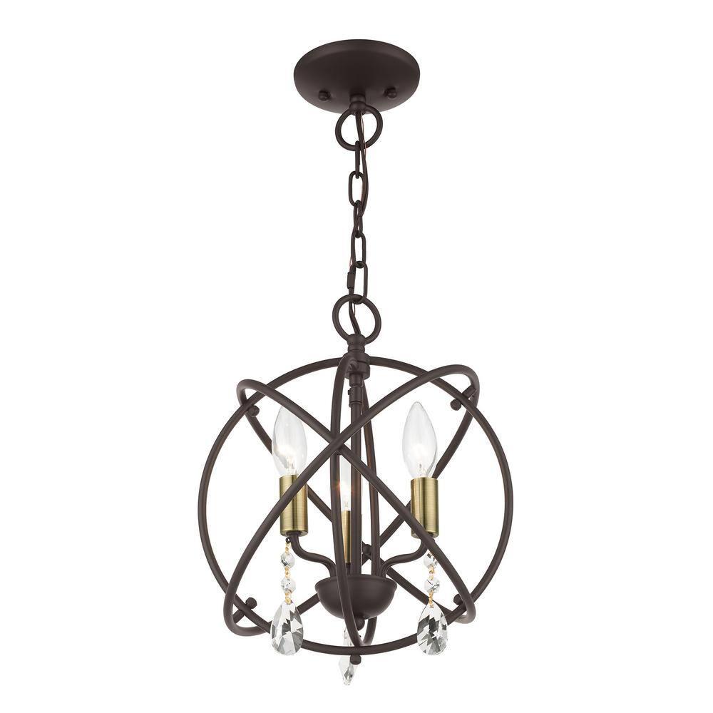 Livex Lighting Aria 3 - Light Chandelier in  Bronze