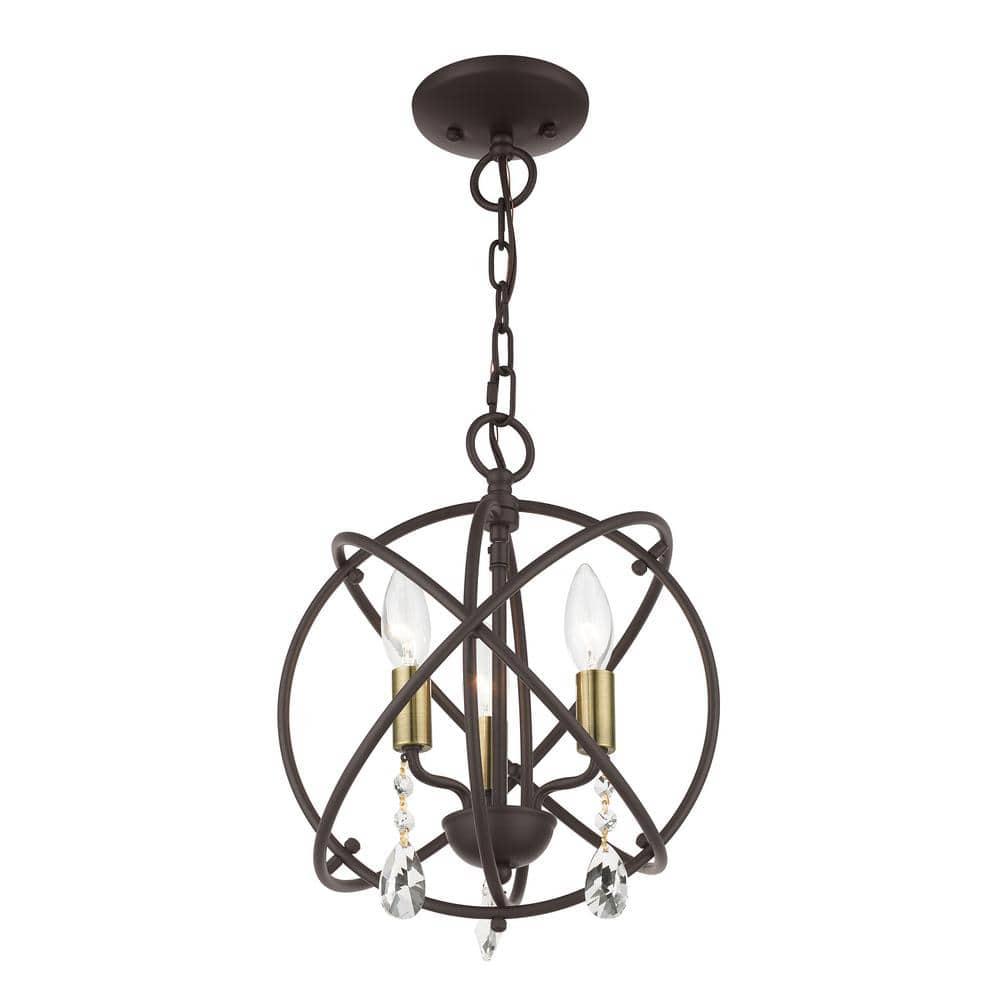 Livex Lighting Aria 3 - Light Chandelier in  Bronze