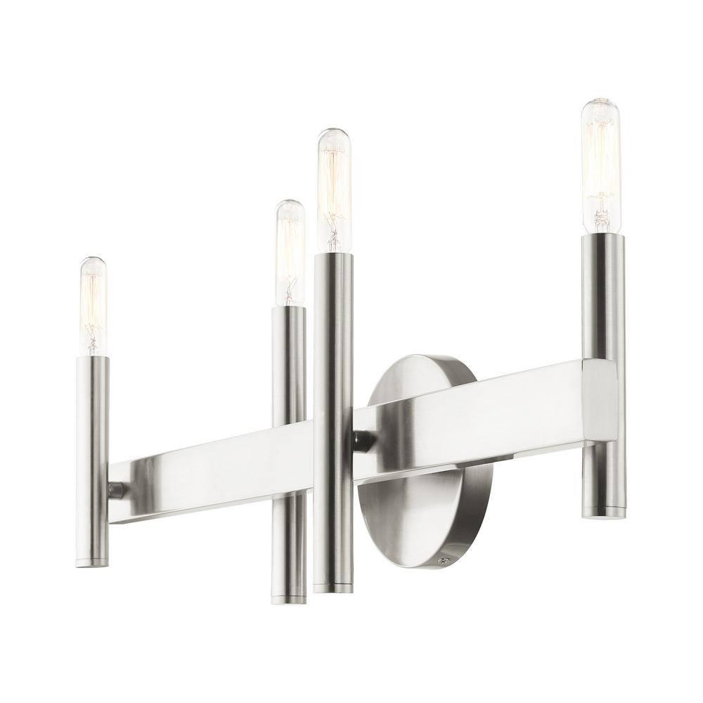 Livex Lighting Denmark 4 - Light Vanity in  Brushed Nickel