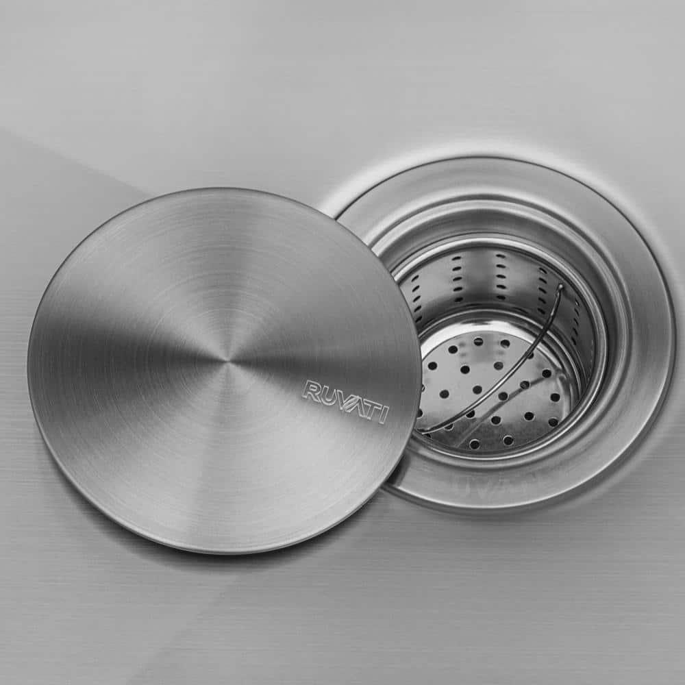 Ruvati RVH8333 Ruvati 45-inch Workstation Two-Tiered Ledge Kitchen Sink Undermount 16 Gauge Stainless Steel