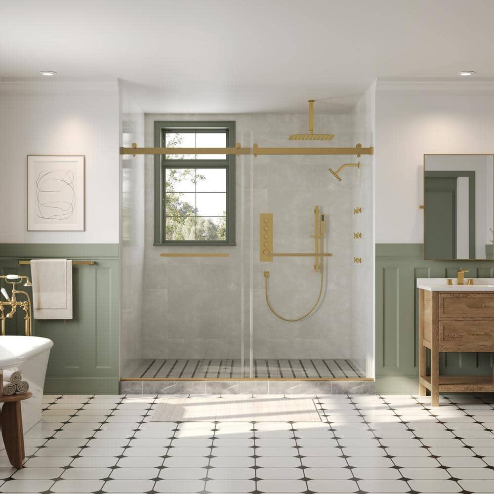 DualJetSpa 15-Spray Patterns 16" & 6" Dual Shower Head, Shower FaucetSystem with Thermostatic Rough-in Valve and Body Jets