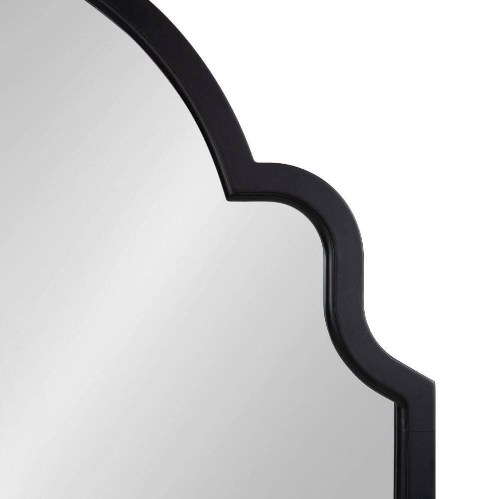 Kate and Laurel Hogan MDF Arch Mirror, 36x30, Black