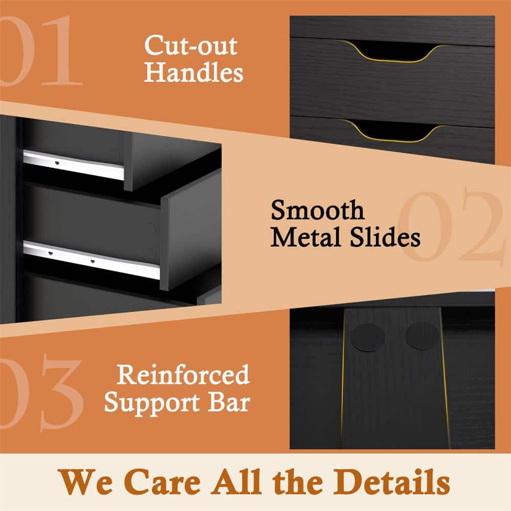 Rebrilliant Jarratt 5 Drawer Storage Drawer