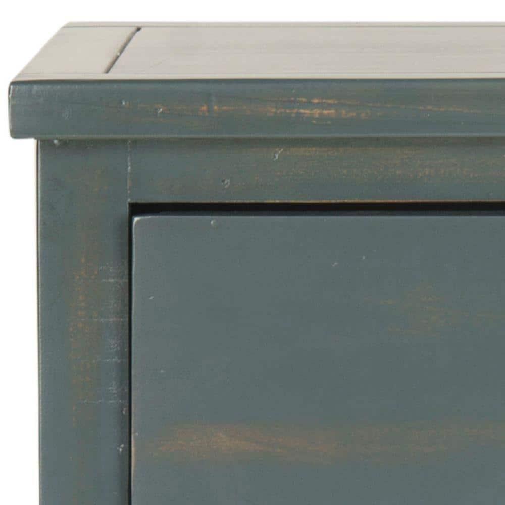 Abel Nightstand With Storage Drawer - Dark Teal - Safavieh.