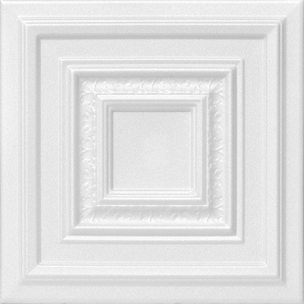 Chestnut Grove 1.6 ft. x 1.6 ft. Polystyrene Glue-up Ceiling Tile (Set of 96)