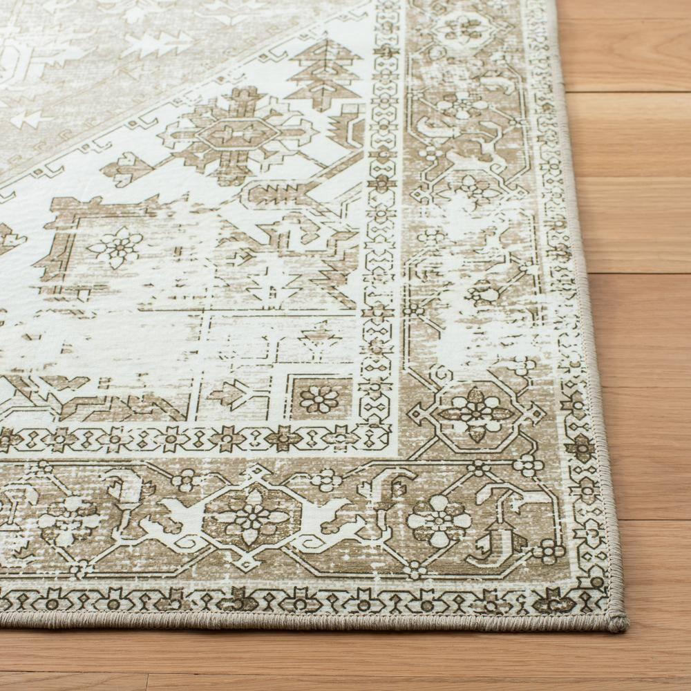 Tucson Vintage Persian TSN102 Power Loomed Machine Washable Skid-Resistant Indoor Area Rug - Sage/Ivory - 5'x5' - Safavieh