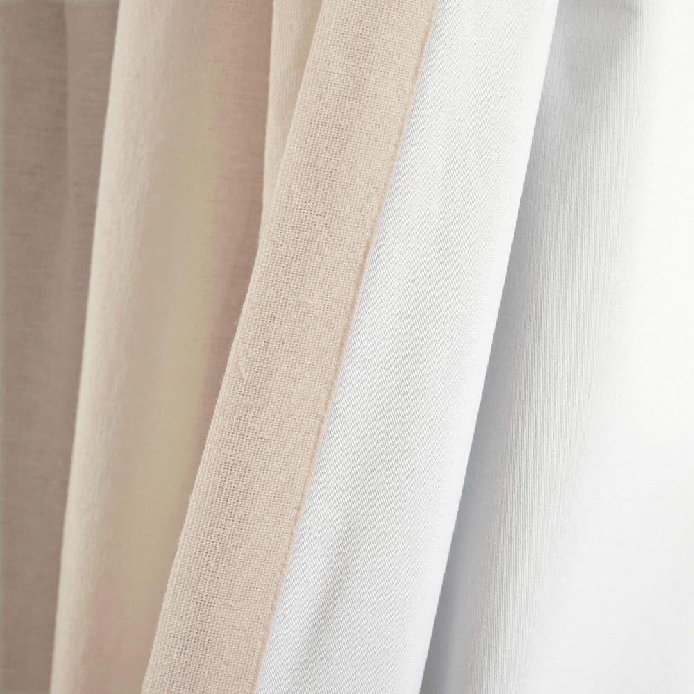 Lush Decor Linen Button Cotton Blend Blackout Curtain Single Panel