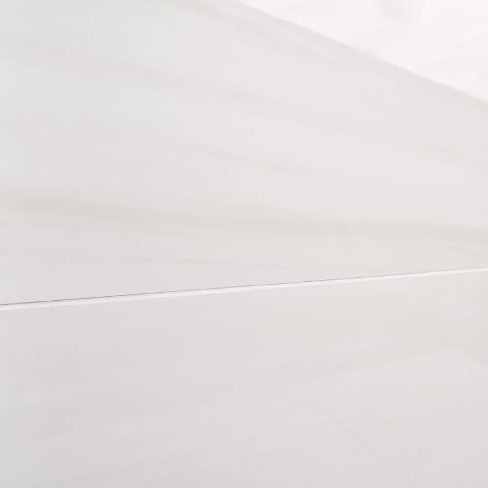 Bond Tile Terius Dolomite Warm White 23.54" x 47.24" Polished Marble Look Porcelain Floor and Wall Tile