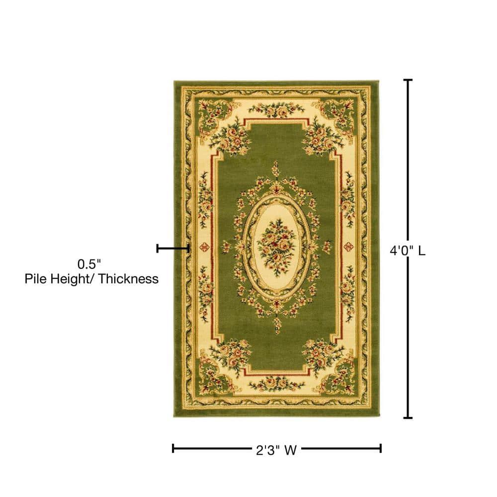 Lyndhurst LNH218 Power Loomed Accent Rug - Sage/Ivory - 2'3"x4' - Safavieh