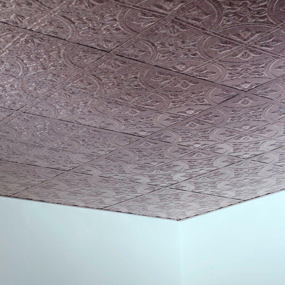 Traditional 24'' L x 24'' W Textured Vinyl Drop-In Ceiling Tile