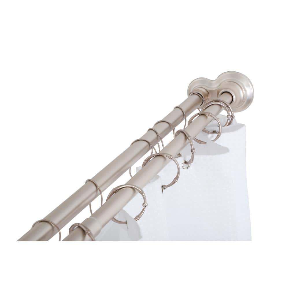 72'' Straight Tension Shower Curtain Rod & Hook Set